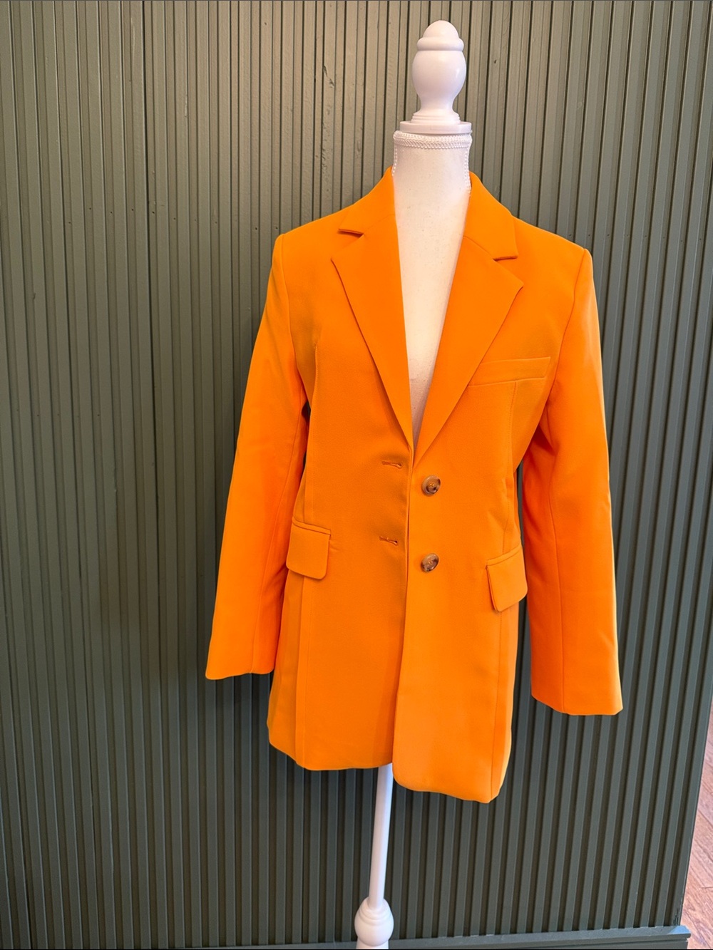 Mango Bright Orange Women's Blazer